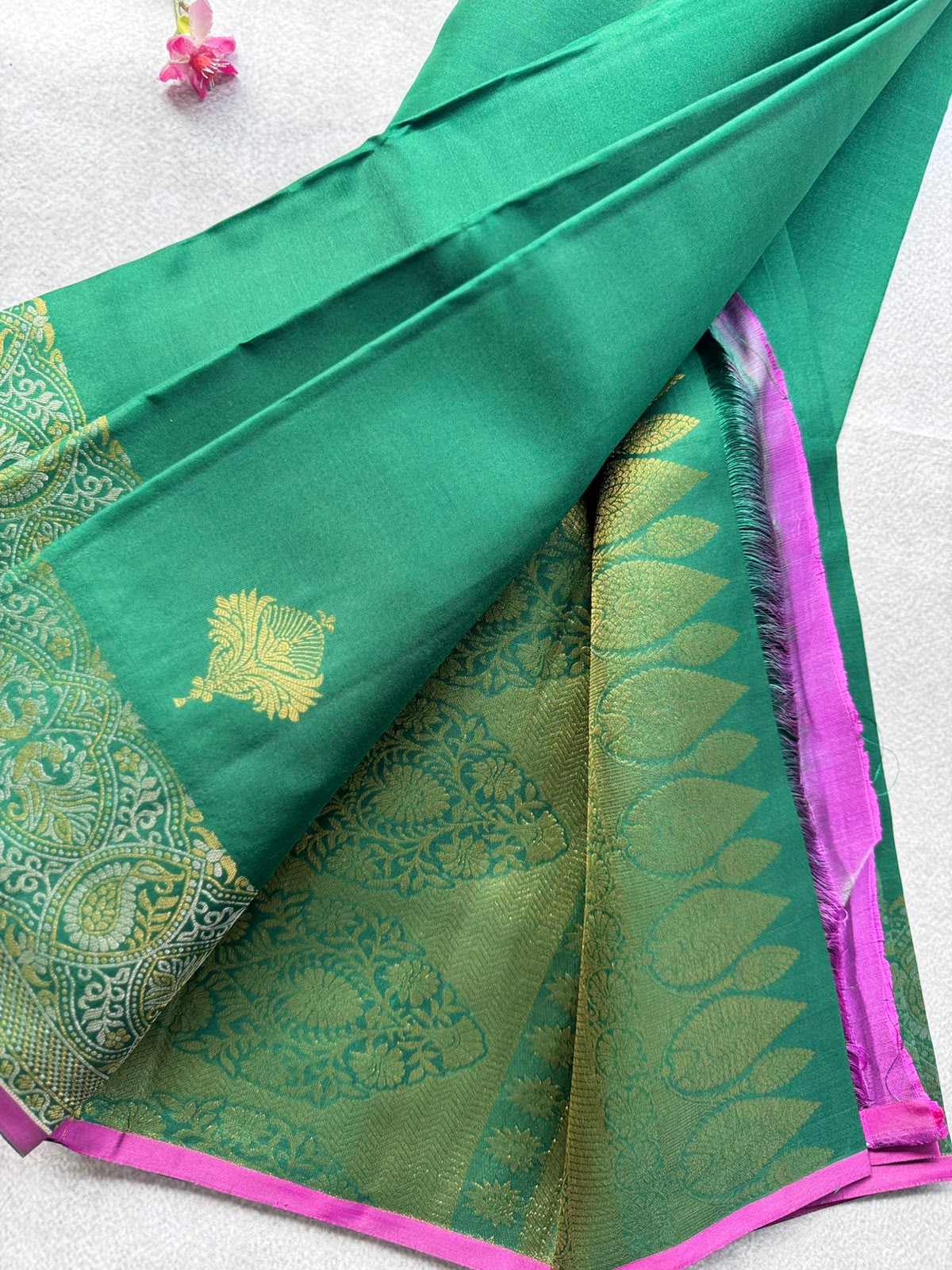 Green Pure Kanchi Silk Saree 109