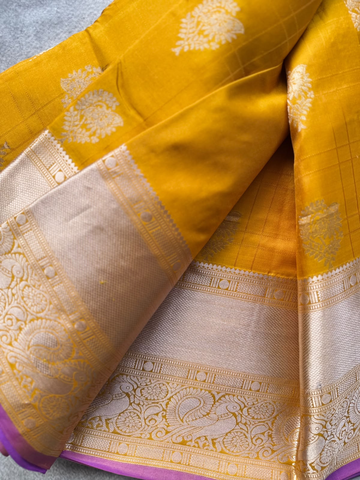 Yellow Pure Kanchi Silk Saree 109