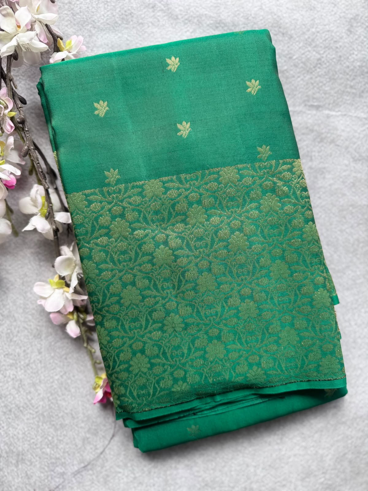 Green Pure Kanchi Silk Saree 109