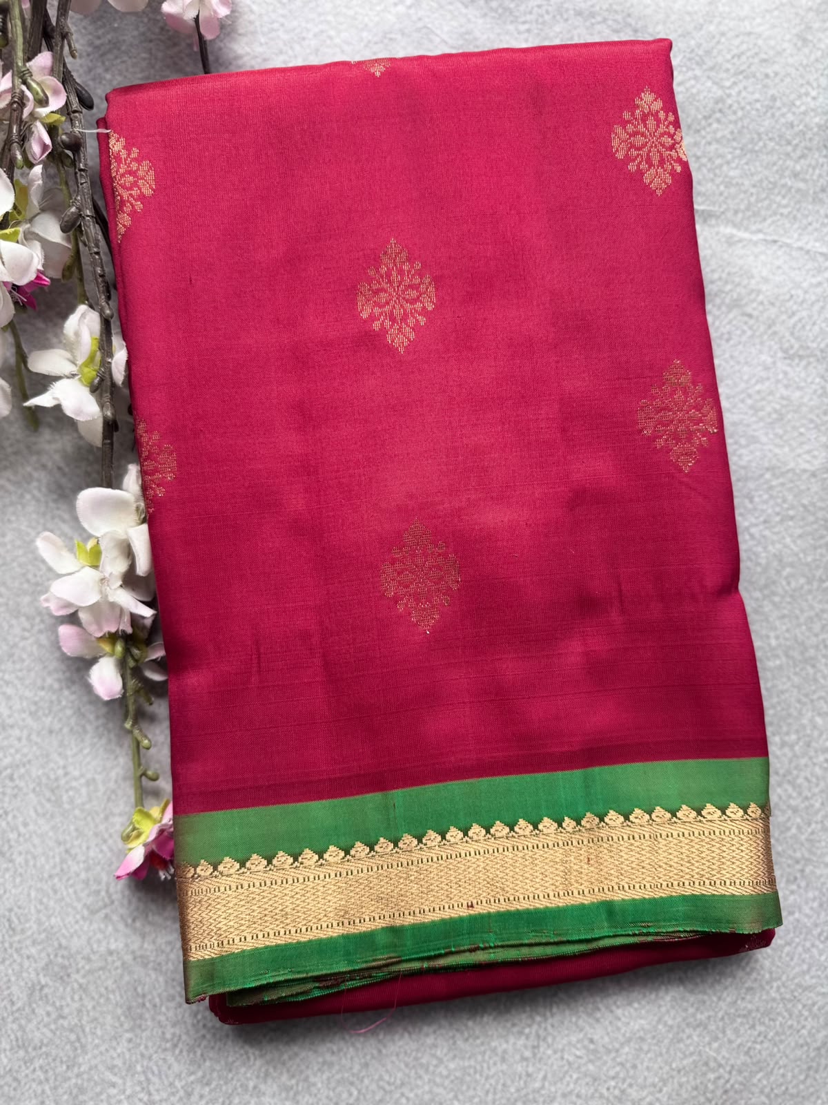 Red Pure Kanchi Silk Saree 109