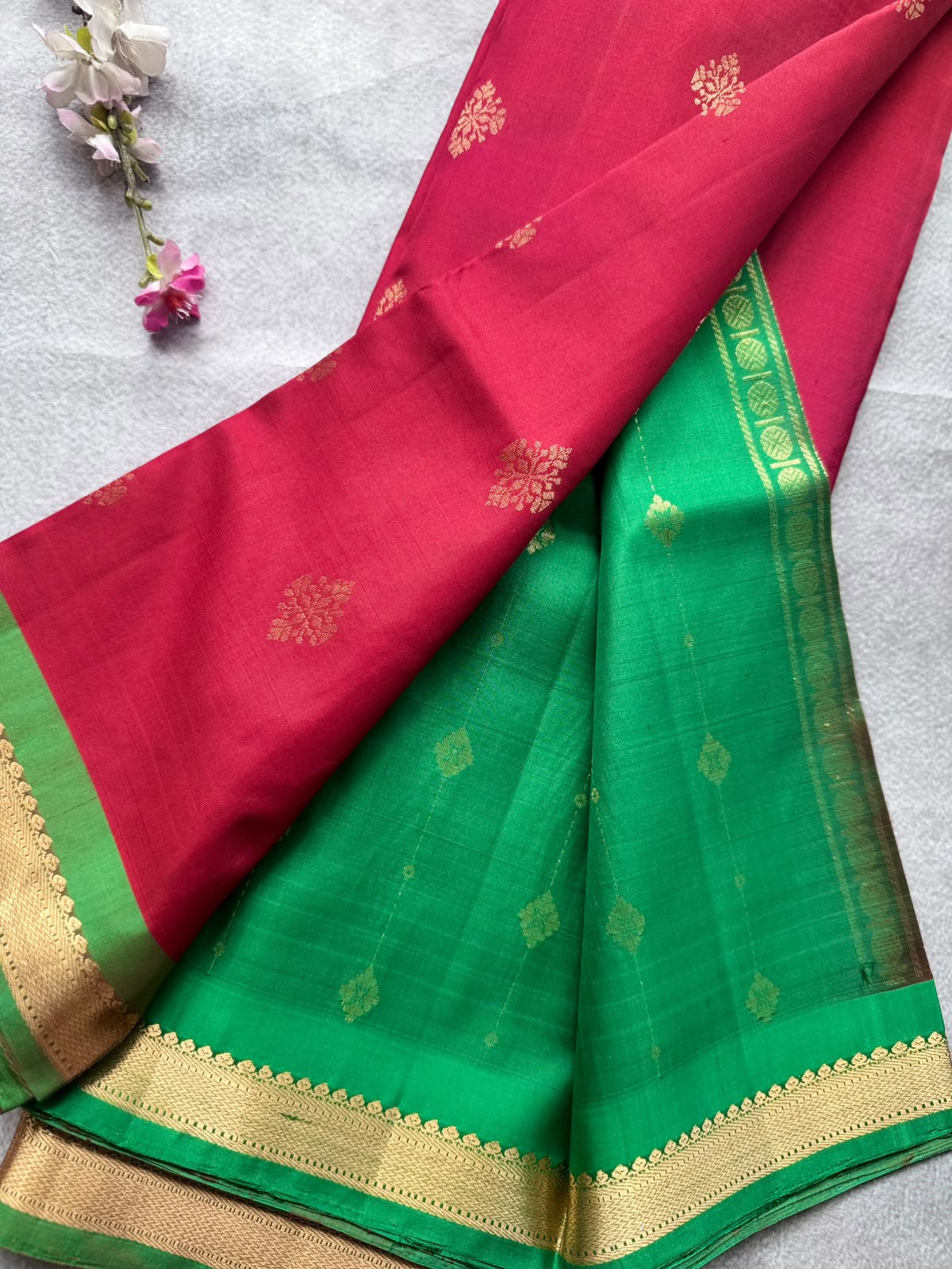 Red Pure Kanchi Silk Saree 109