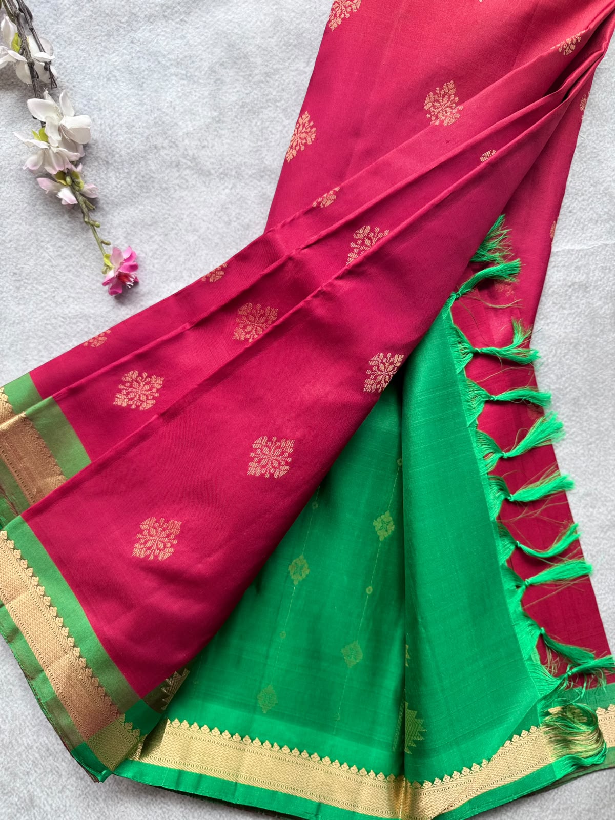 Red Pure Kanchi Silk Saree 109