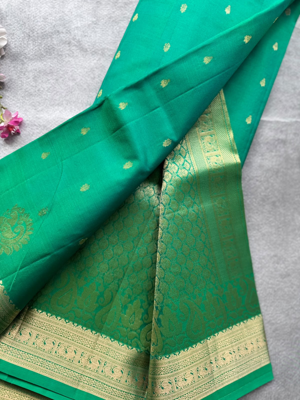 Green Pure Kanchi Silk Saree 109