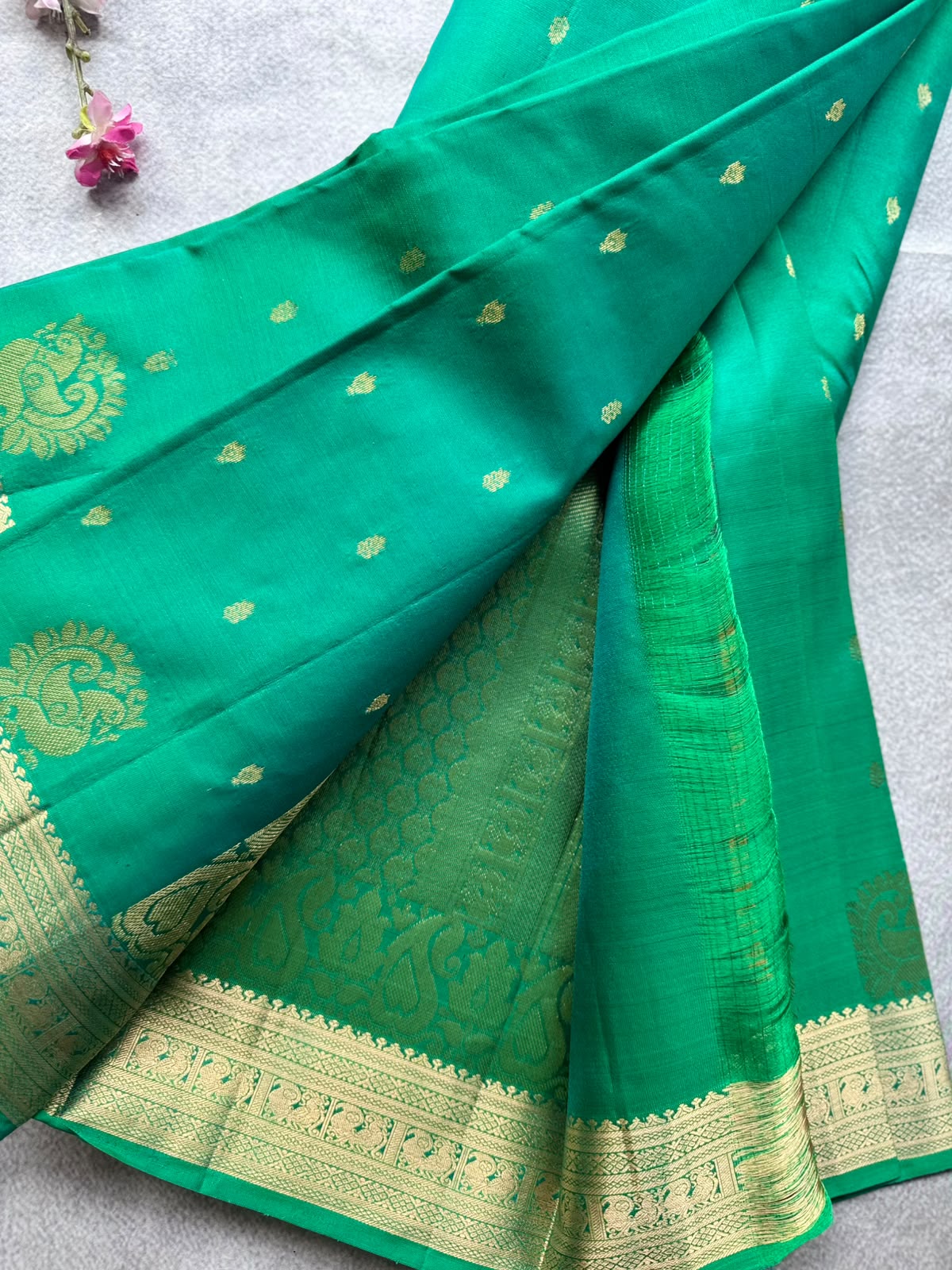 Green Pure Kanchi Silk Saree 109