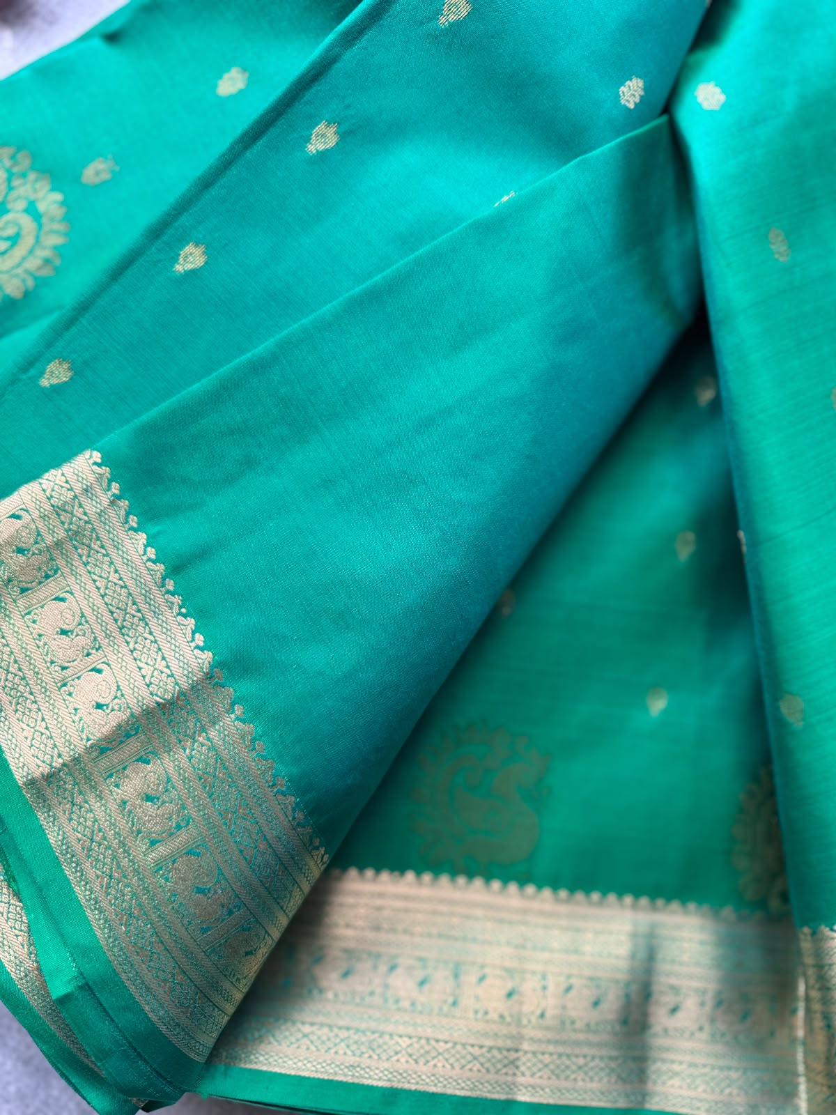 Green Pure Kanchi Silk Saree 109