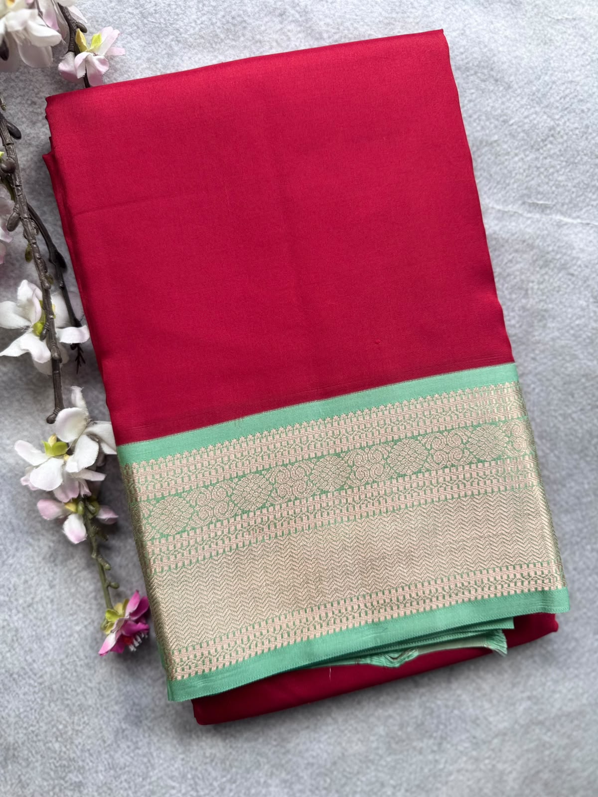 Red Pure Kanchi Silk Saree 109