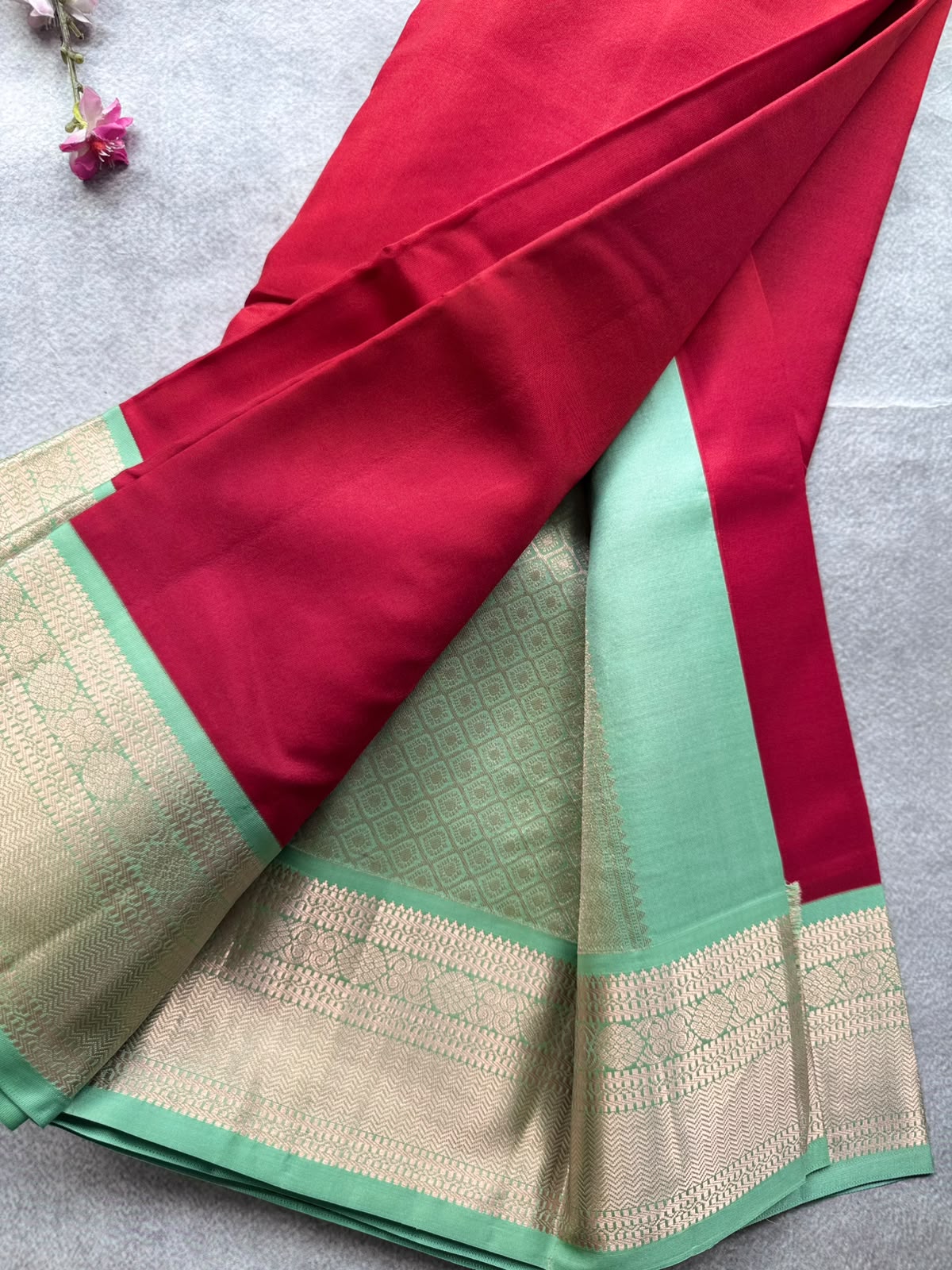 Red Pure Kanchi Silk Saree 109