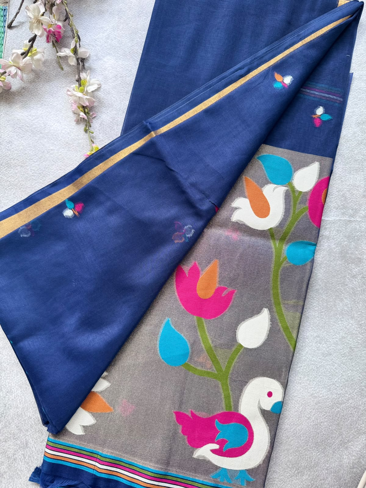 Navy Blue Paithani Saree 109