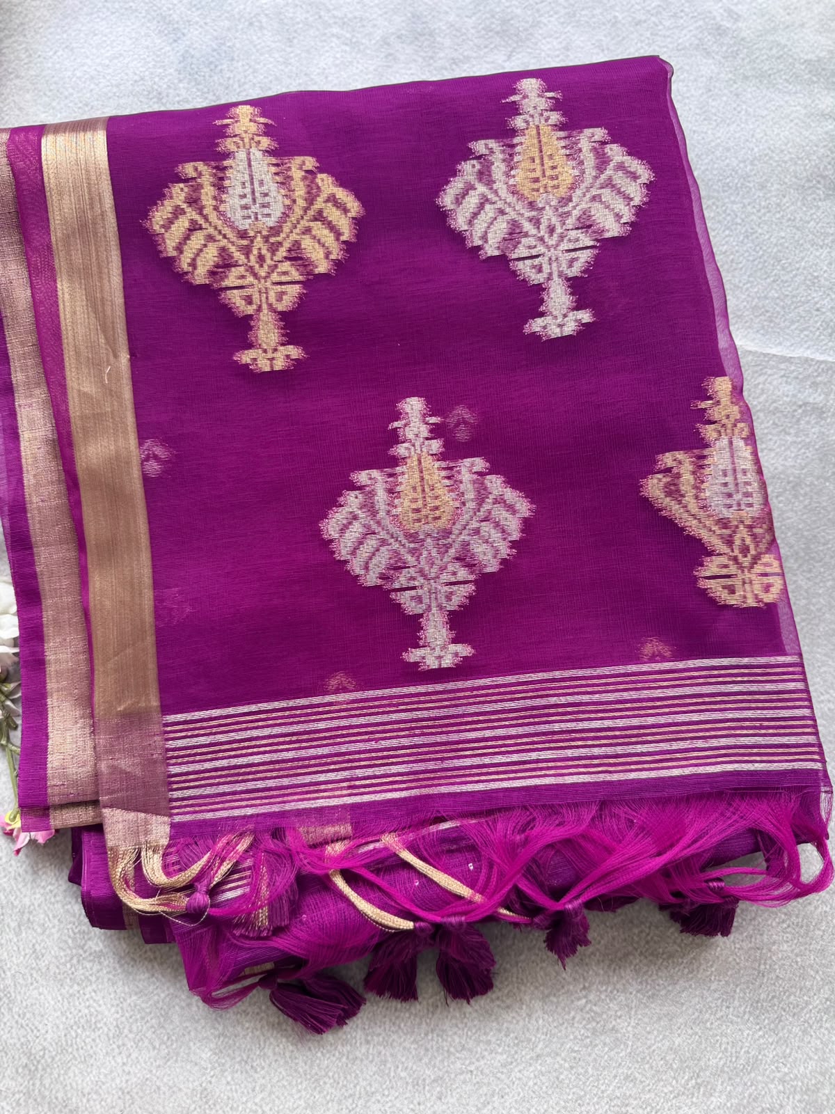 Magenta Semi Matka Silk Saree 109