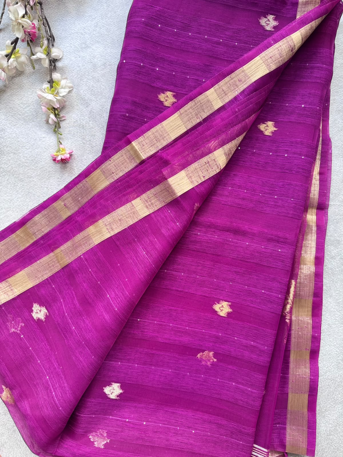 Magenta Semi Matka Silk Saree 109