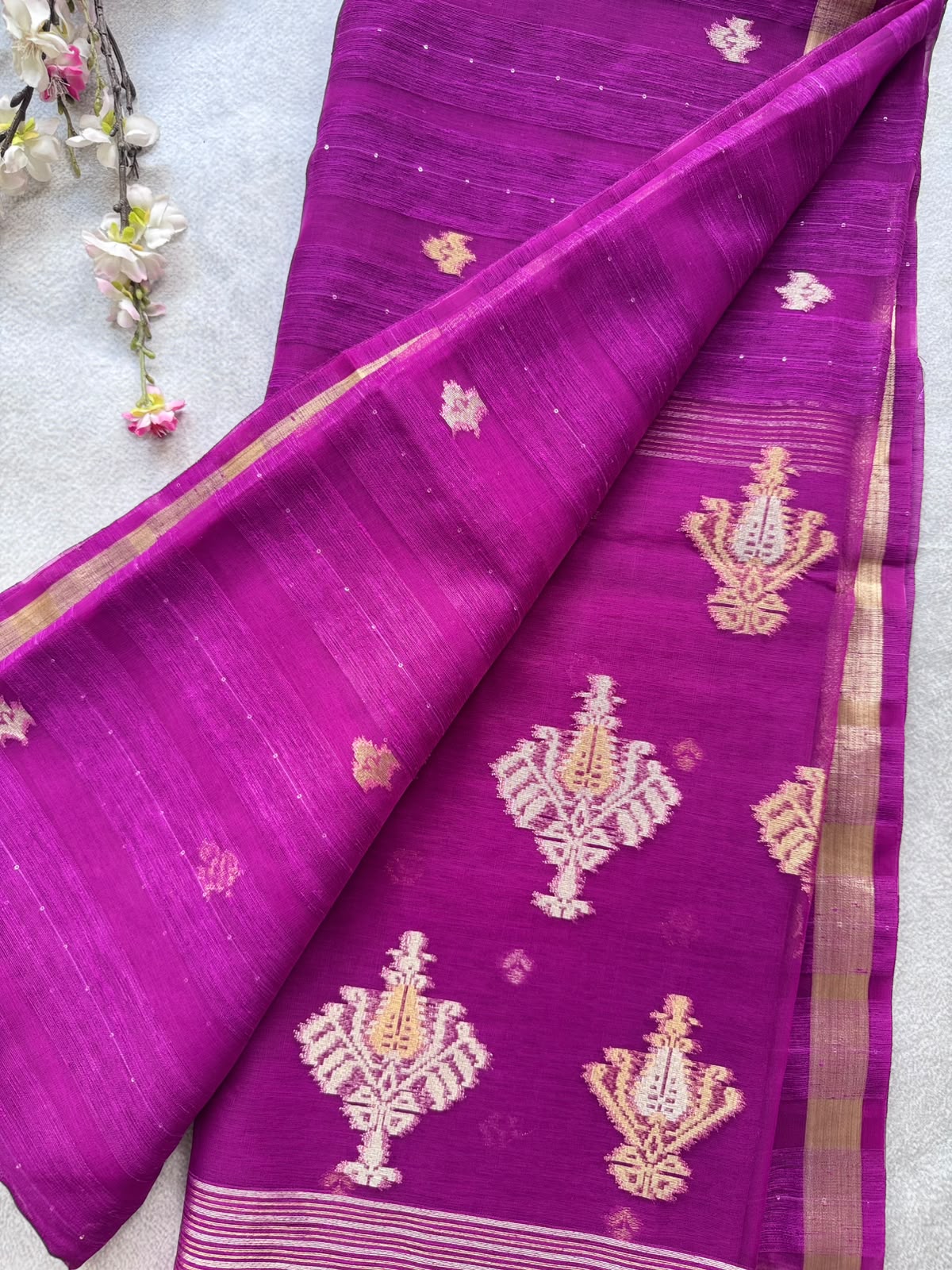 Magenta Semi Matka Silk Saree 109