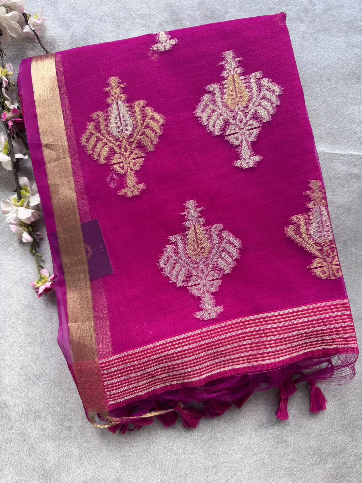Pink Semi Matka Silk Saree 109
