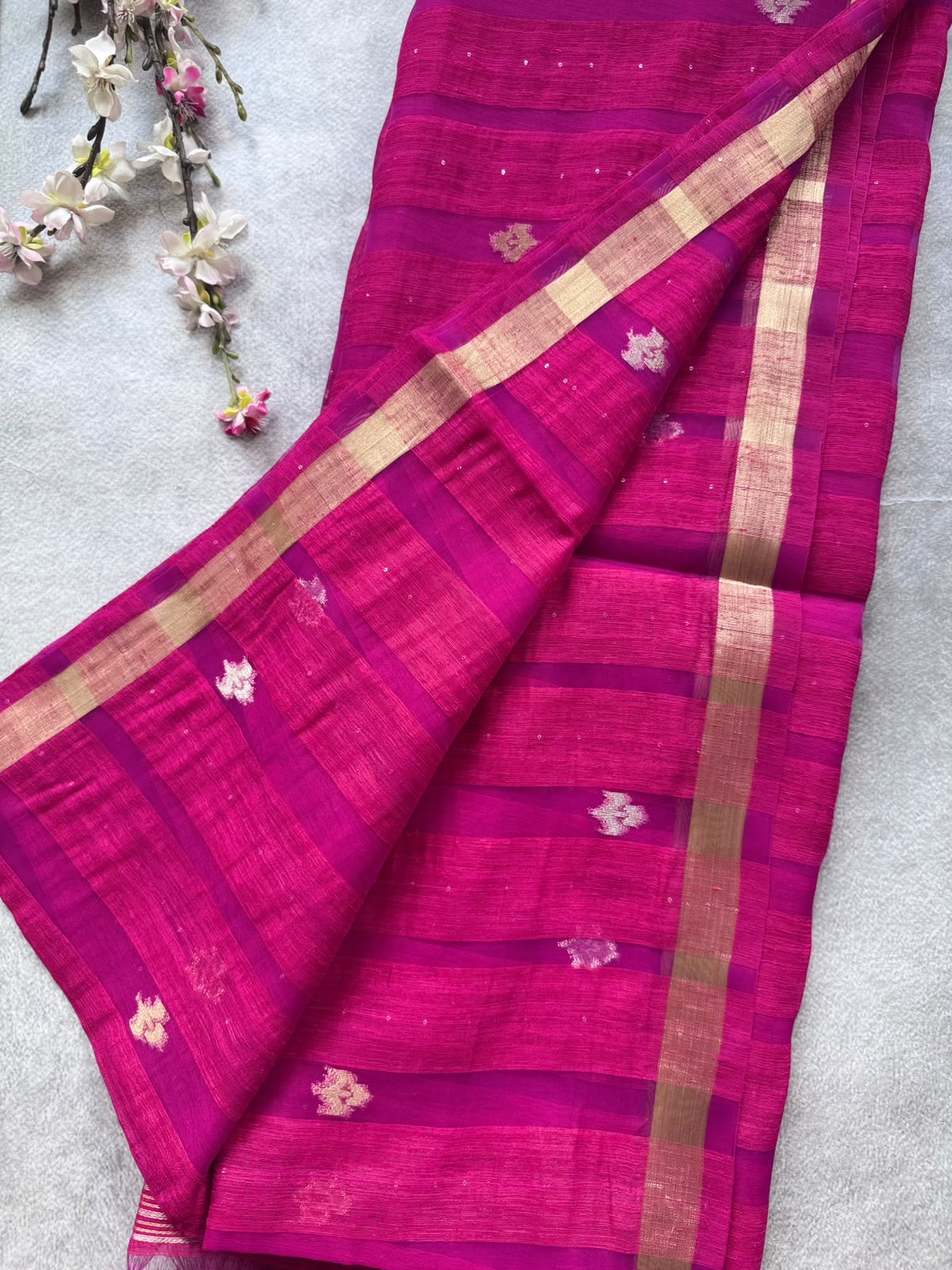 Pink Semi Matka Silk Saree 109