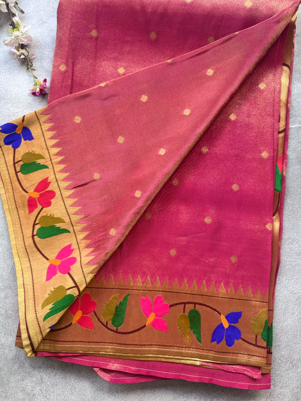 Pink Pure Tissue Paithani Saree 109