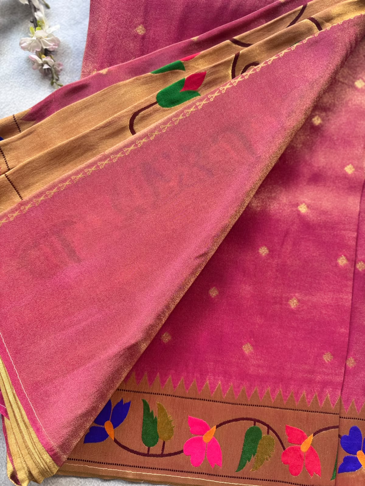 Pink Pure Tissue Paithani Saree 109