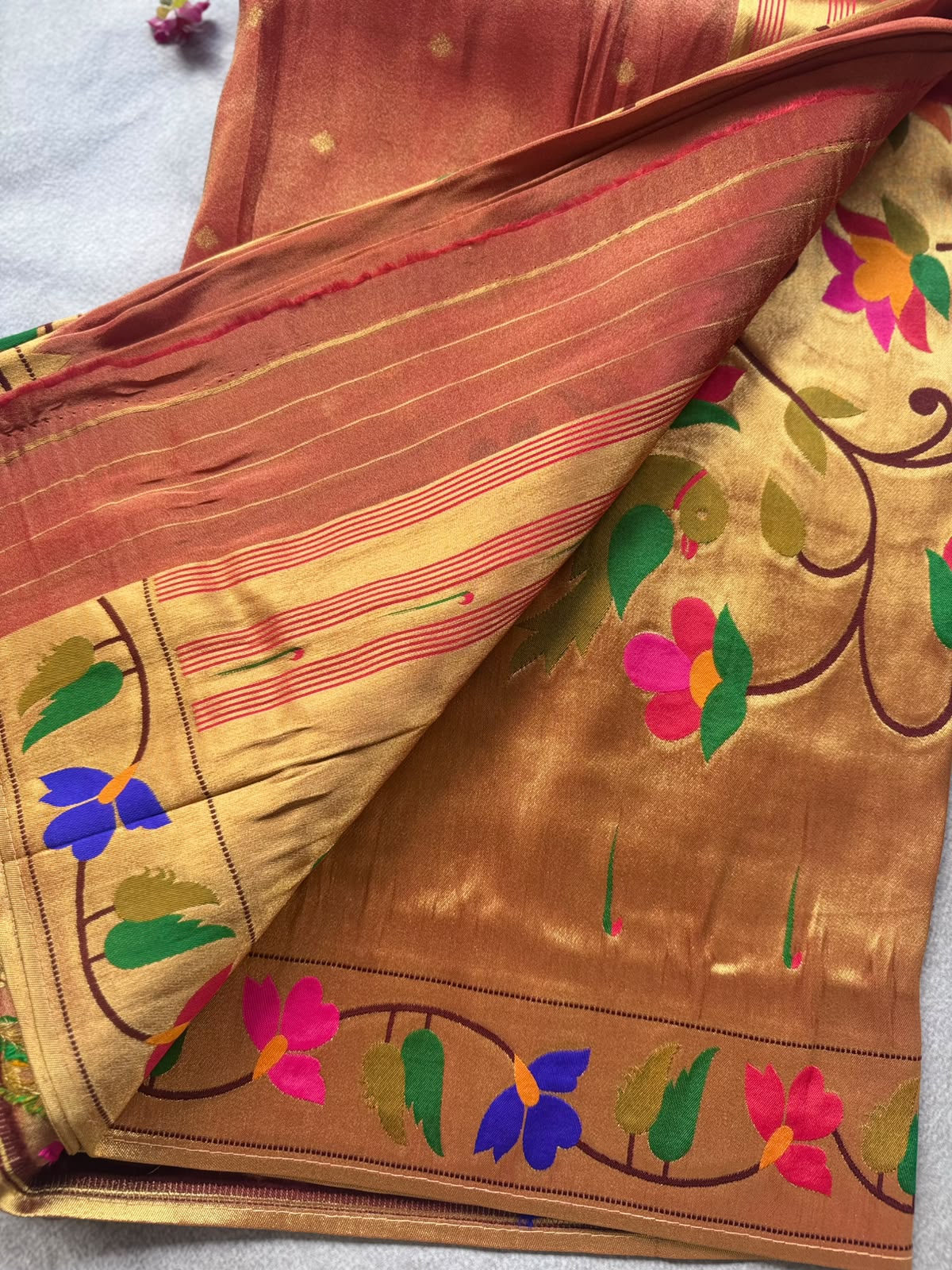Red Pure Tissue Paithani Saree 109