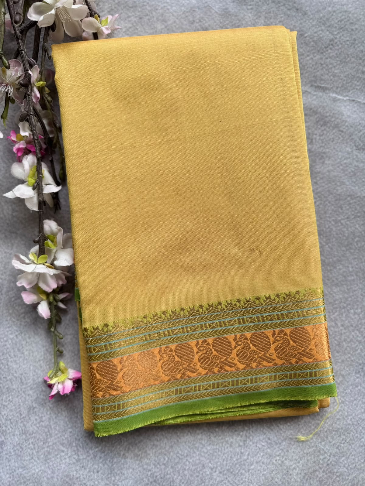 Mustard Yellow Semi Silk Saree 109