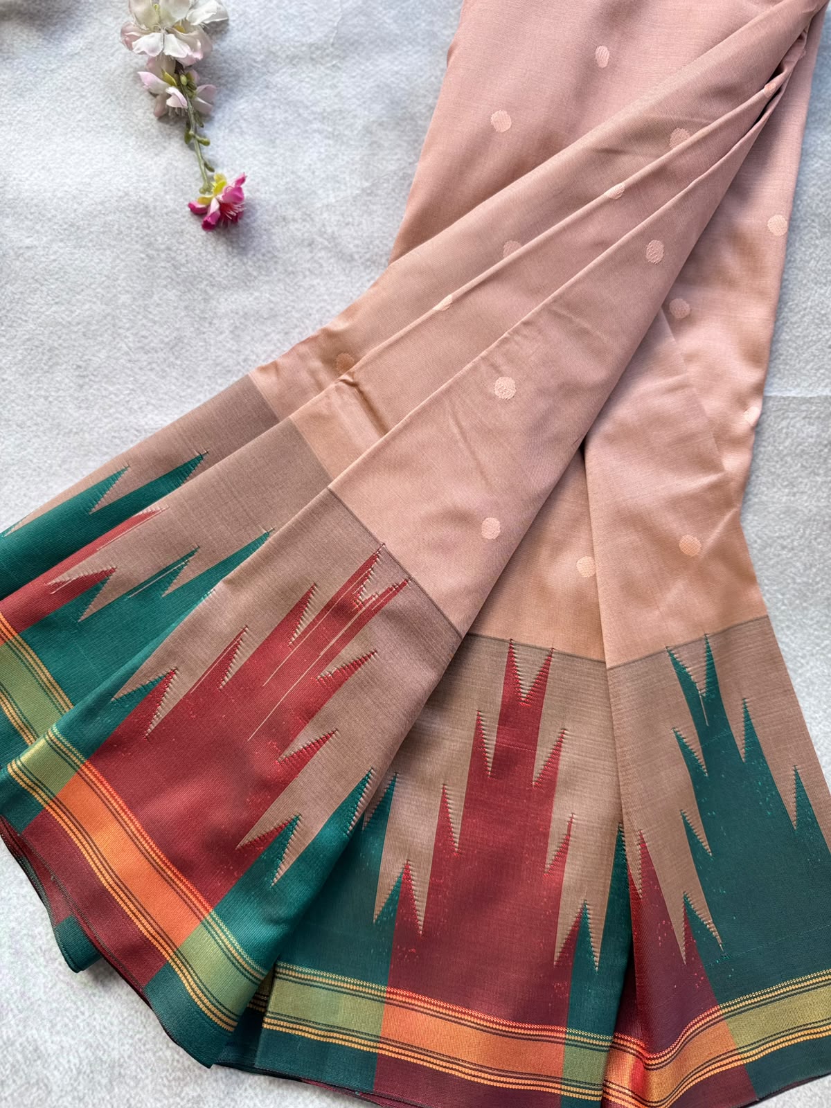 Peach Semi Silk Saree 109