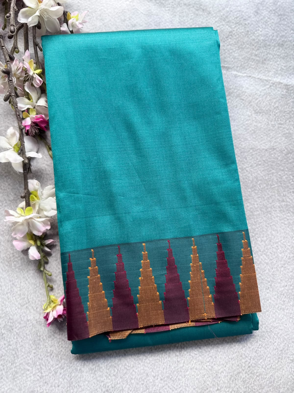 Sea Green Semi Silk Saree 109