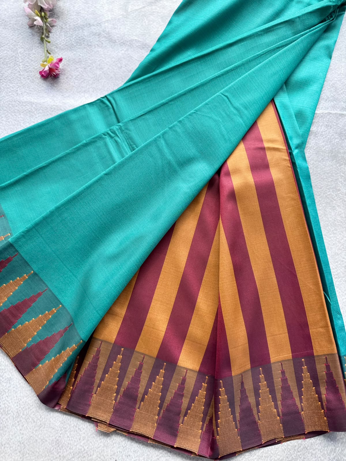 Sea Green Semi Silk Saree 109