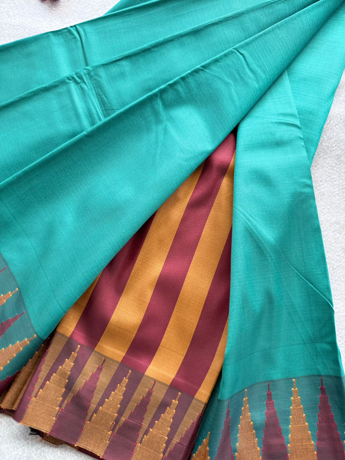 Sea Green Semi Silk Saree 109