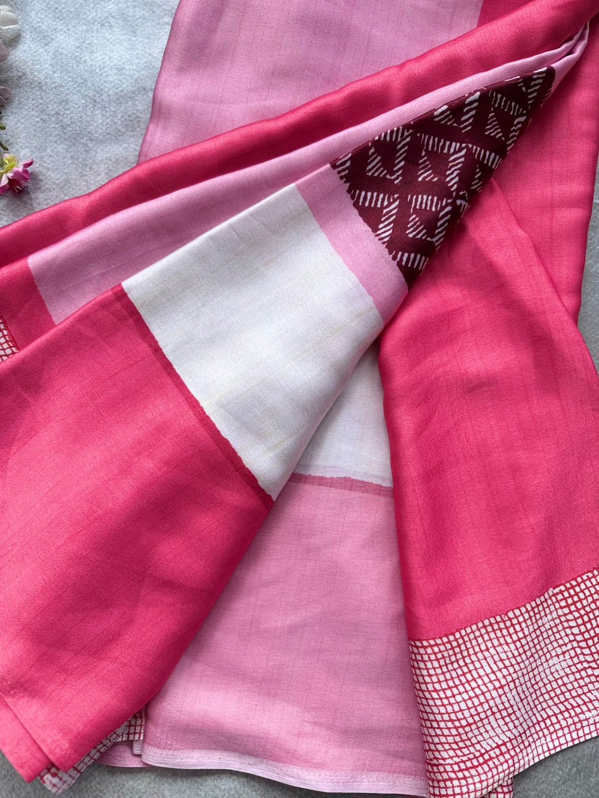 Pink Satin Saree 109