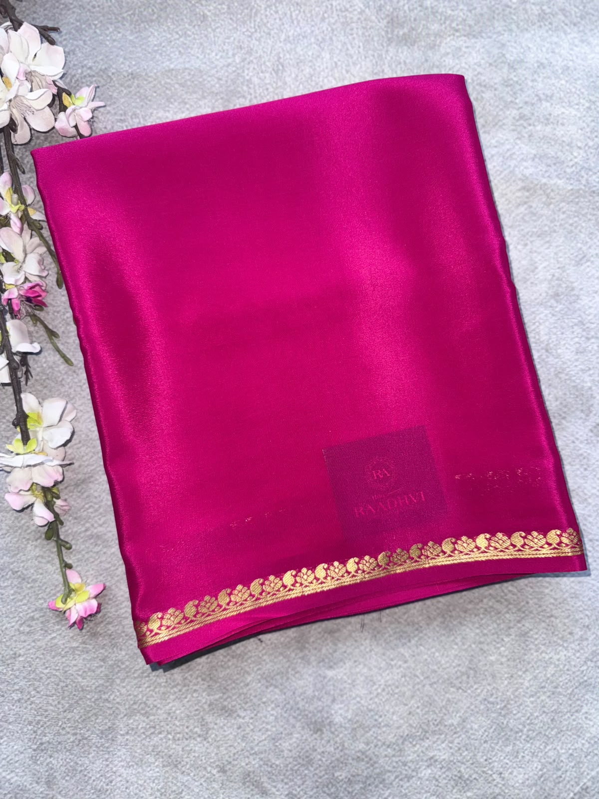 Magenta Pure Mysore Crepe Silk Saree 109