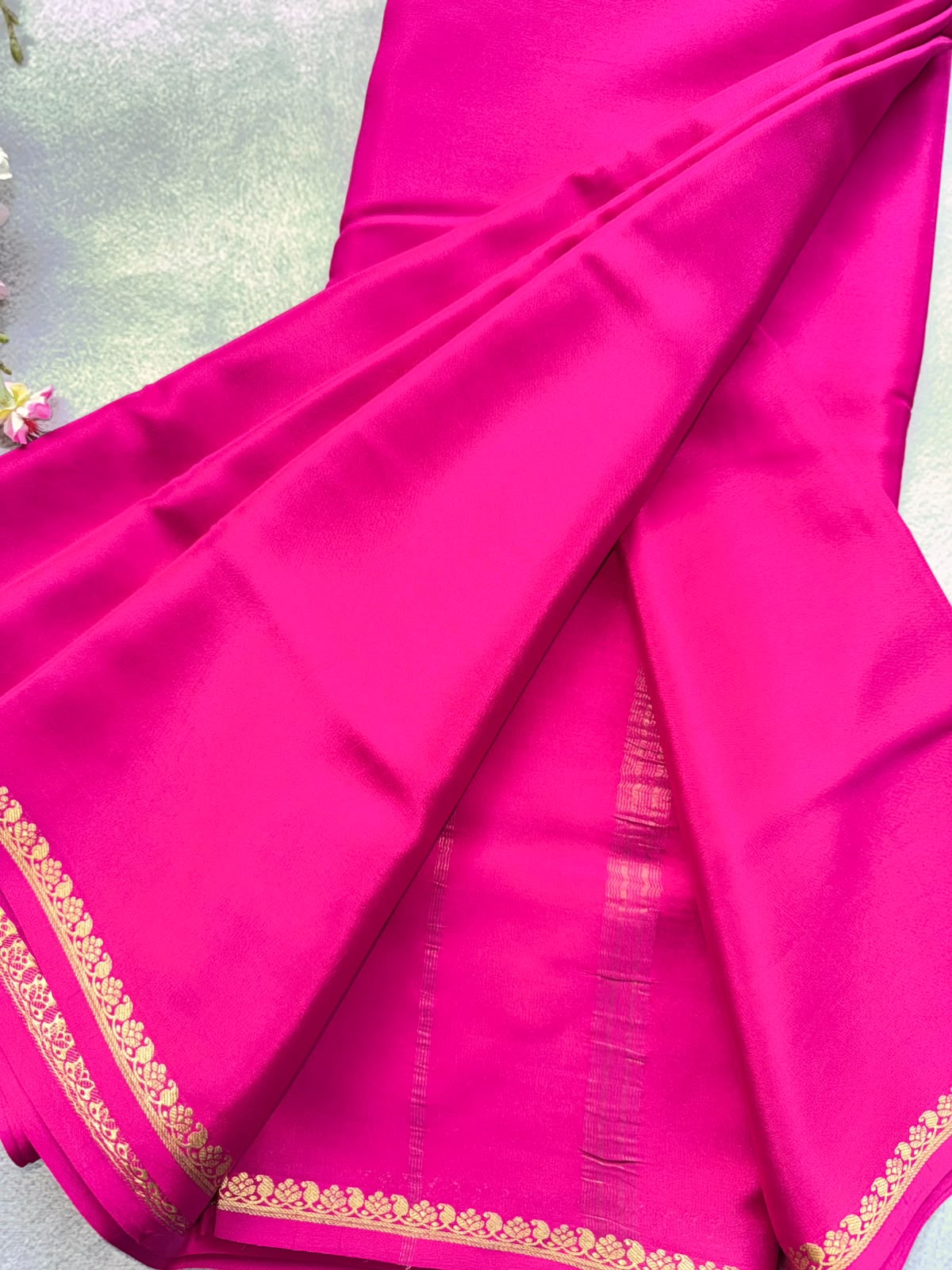 Magenta Pure Mysore Crepe Silk Saree 109