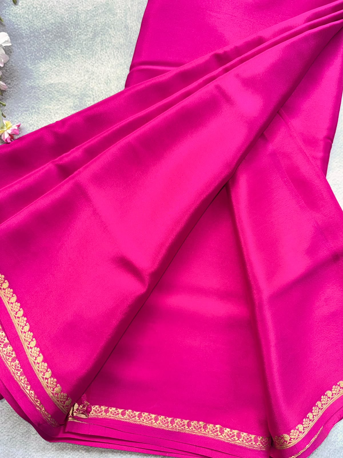 Magenta Pure Mysore Crepe Silk Saree 109