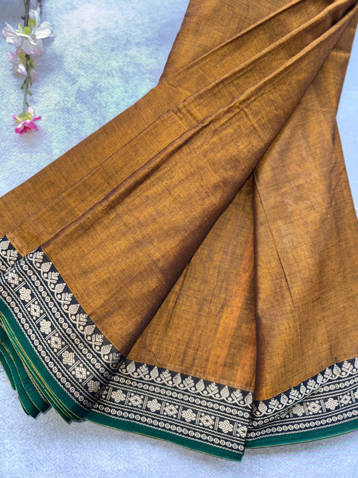 Mustard Narayanpet Cotton Saree 109