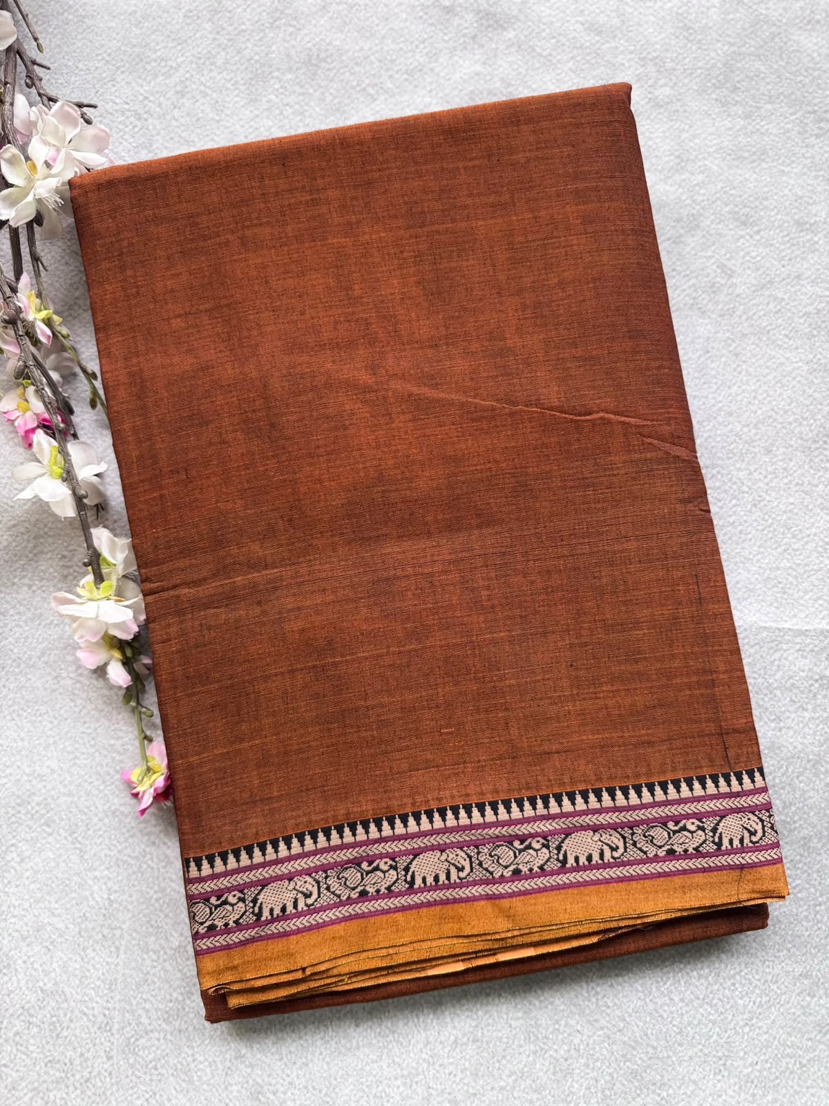 Brown Narayanpet Cotton Saree 109