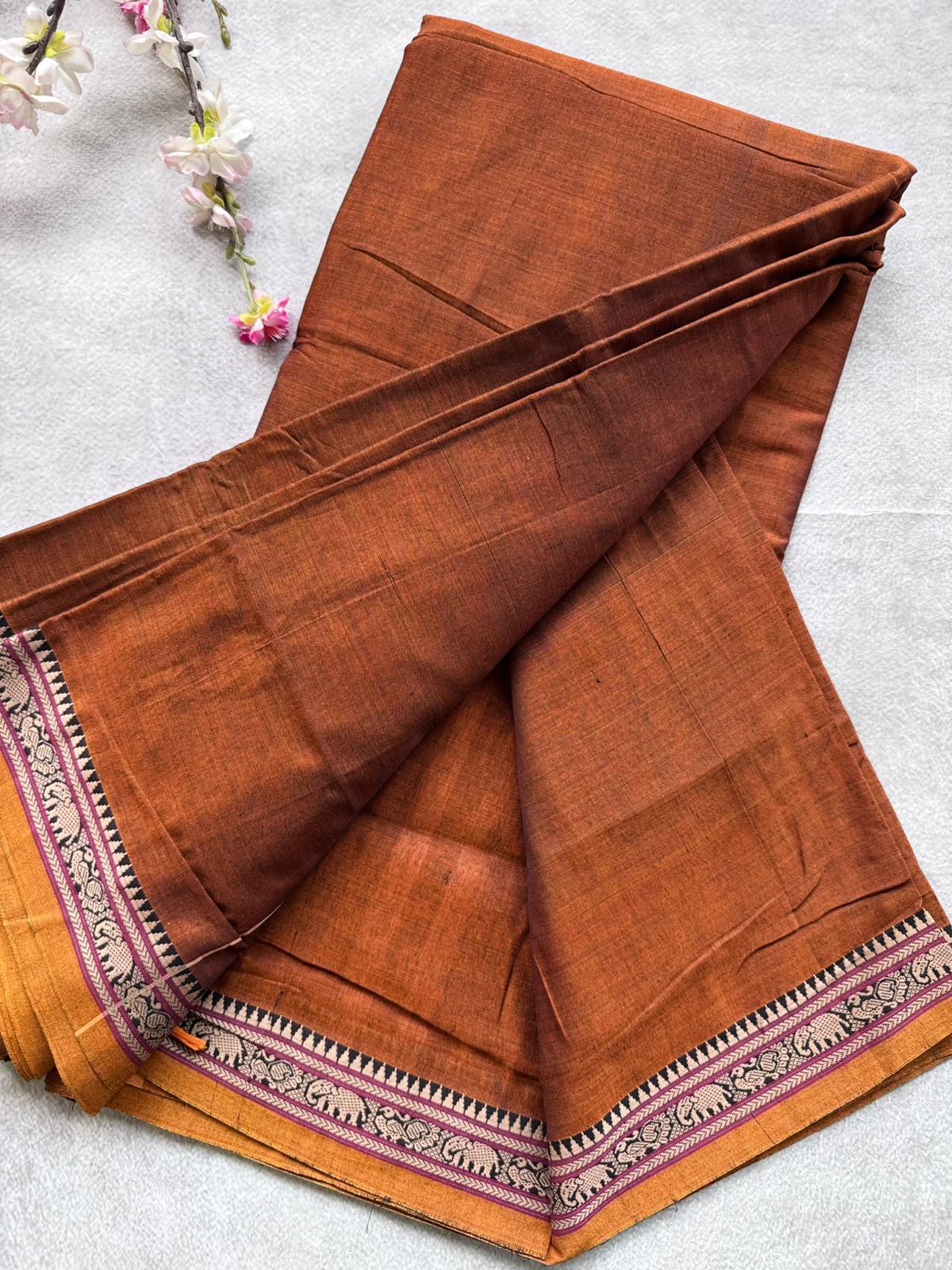 Brown Narayanpet Cotton Saree 109