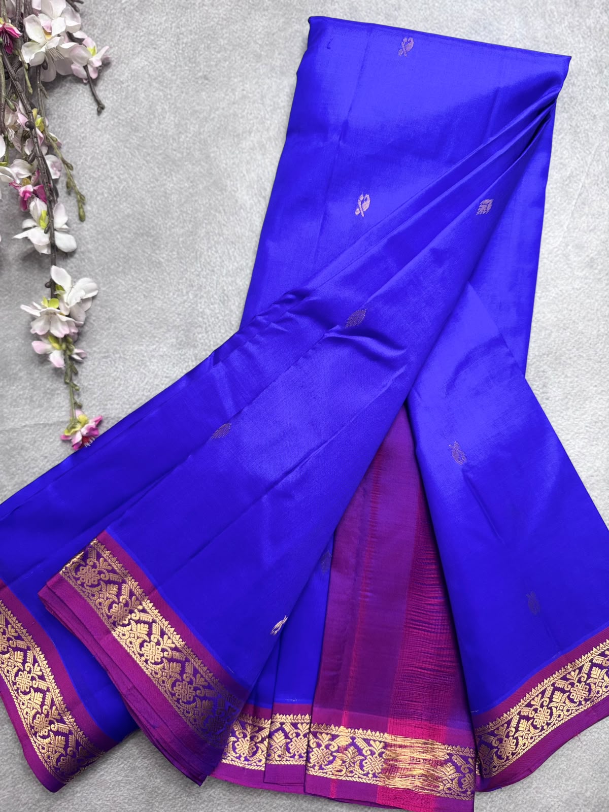 Royal Blue Pure Kanchi Silk Saree 109