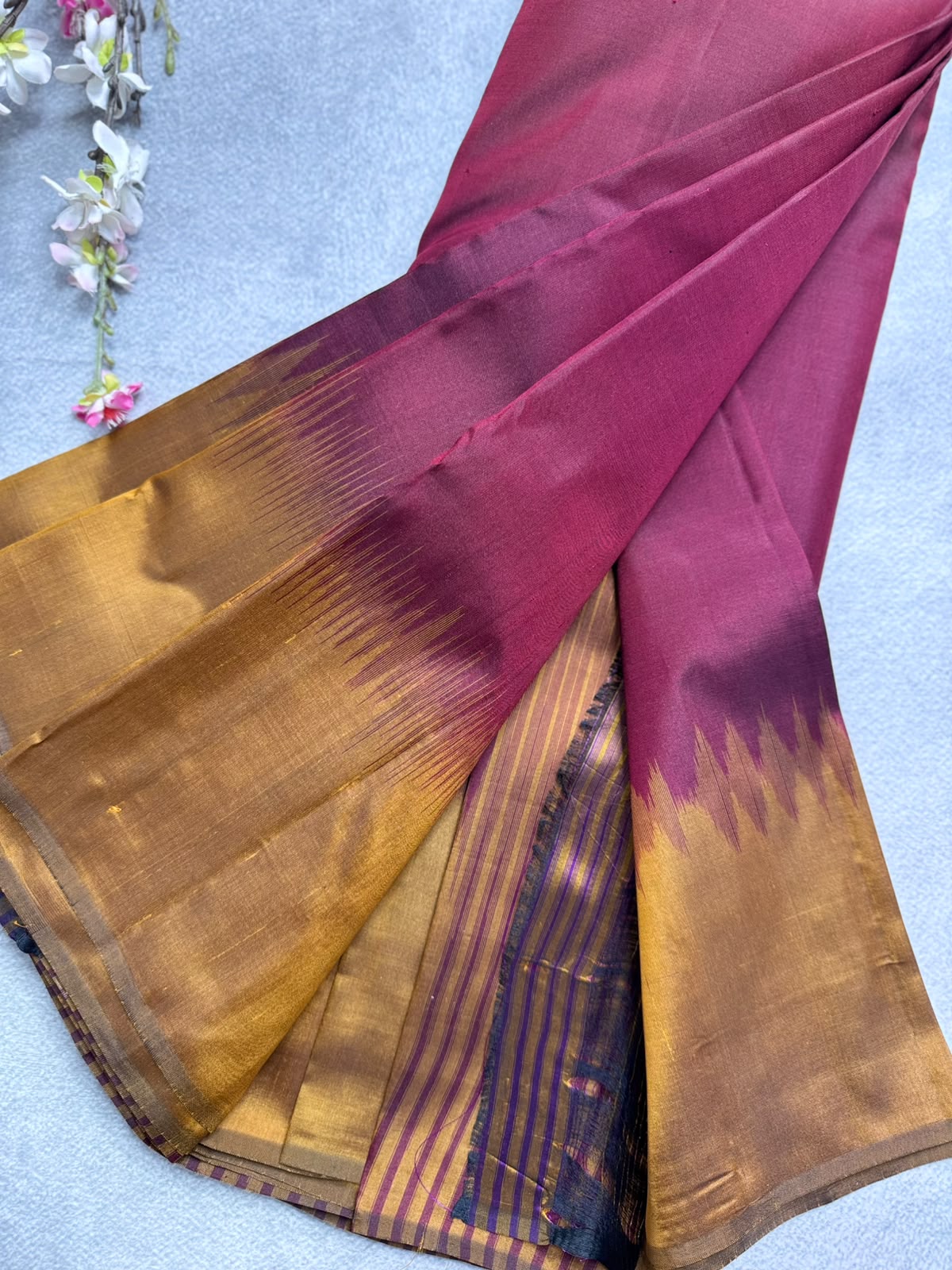 Maroon Pure Kanchi Silk Saree 109