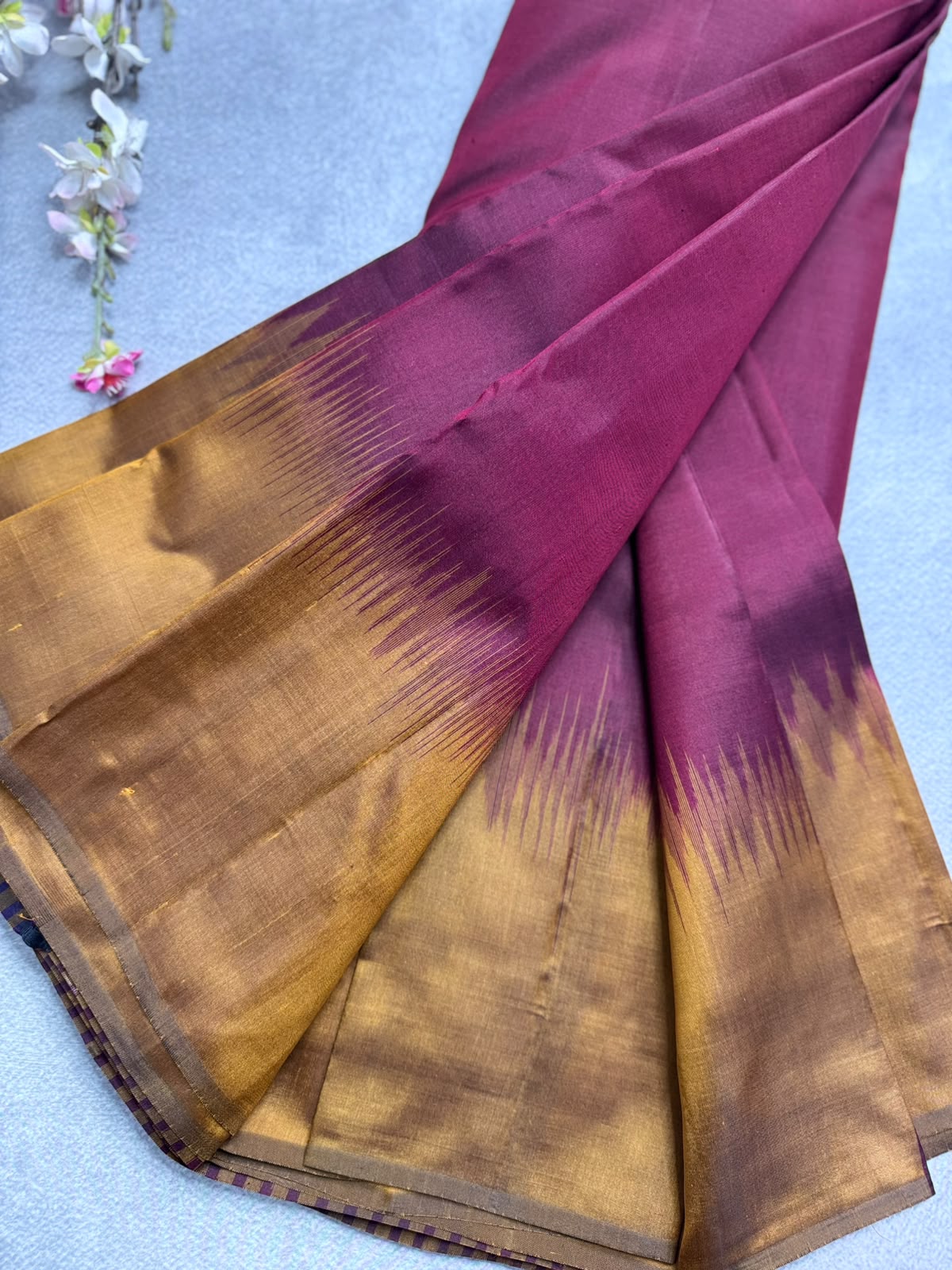 Maroon Pure Kanchi Silk Saree 109