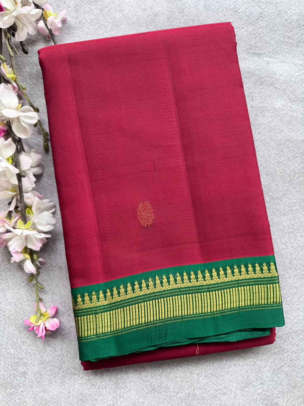 Maroon Pure Kanchi Silk Saree 109
