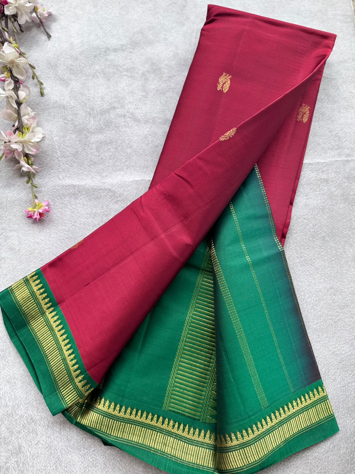 Maroon Pure Kanchi Silk Saree 109