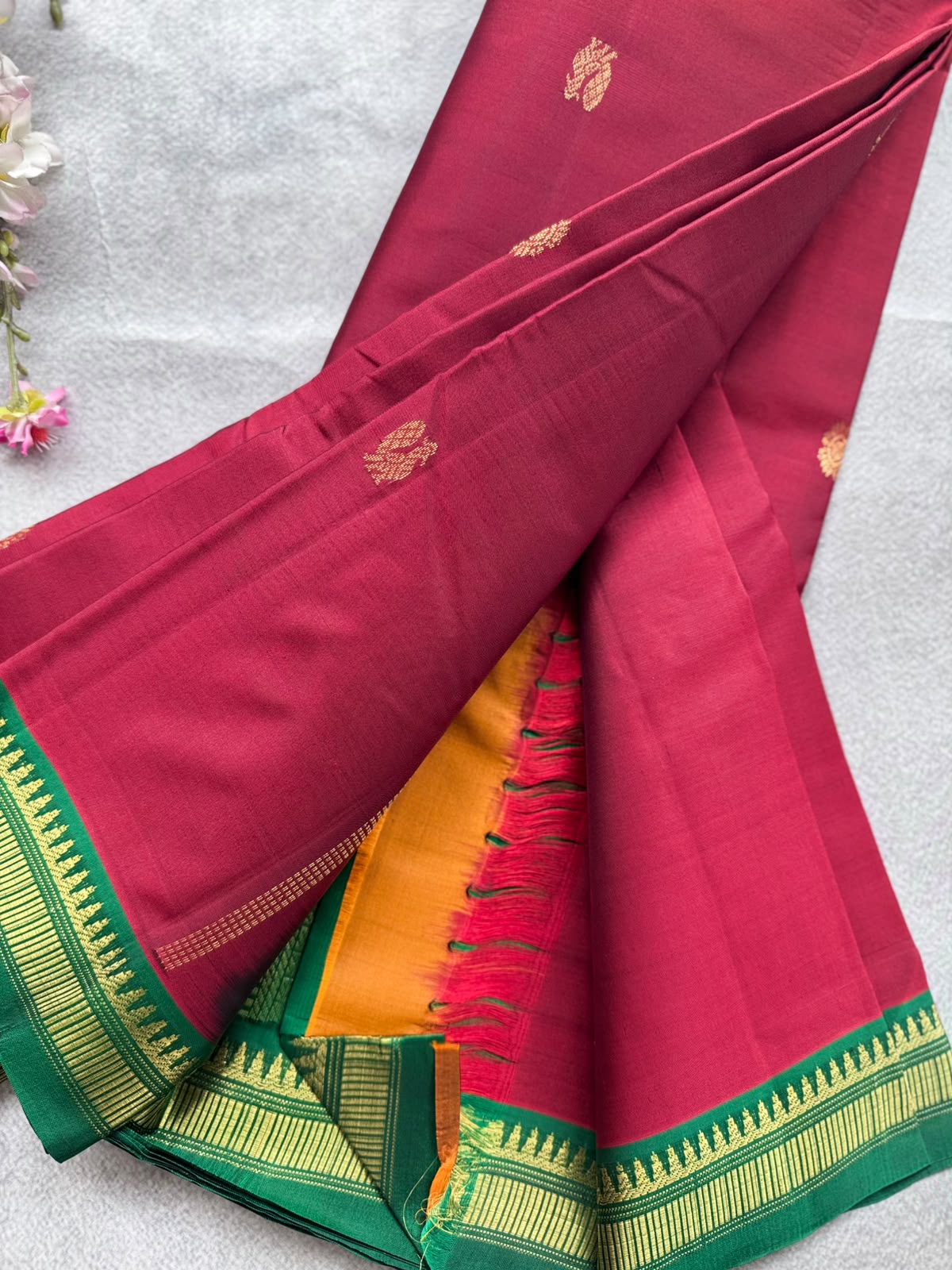 Maroon Pure Kanchi Silk Saree 109