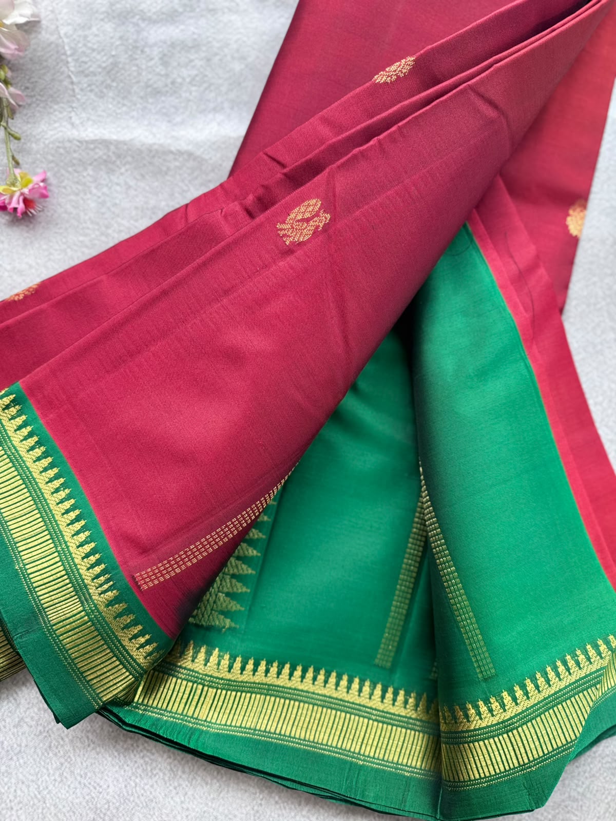 Maroon Pure Kanchi Silk Saree 109