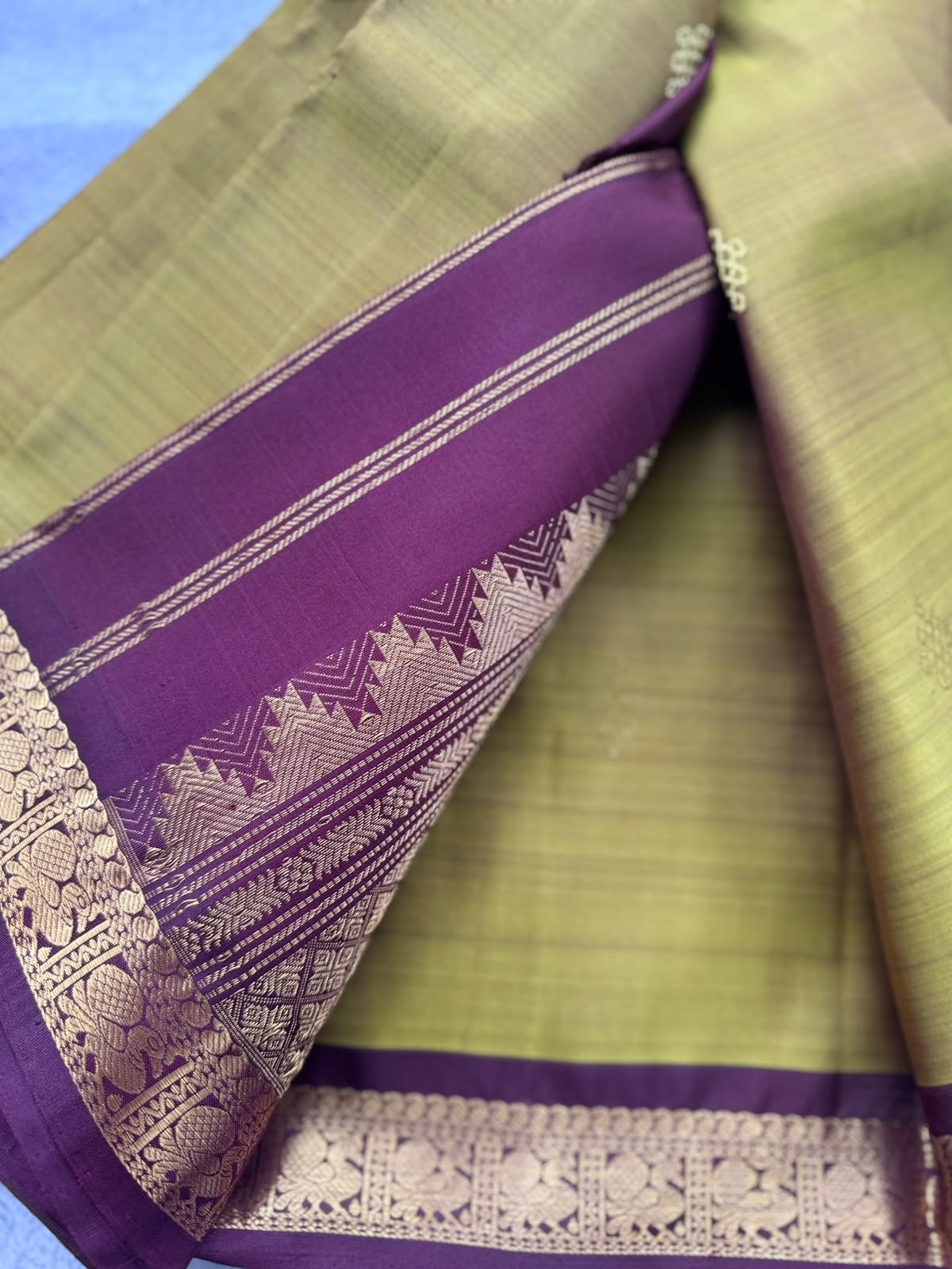 Mustard Pure Kanchi Silk Saree 109