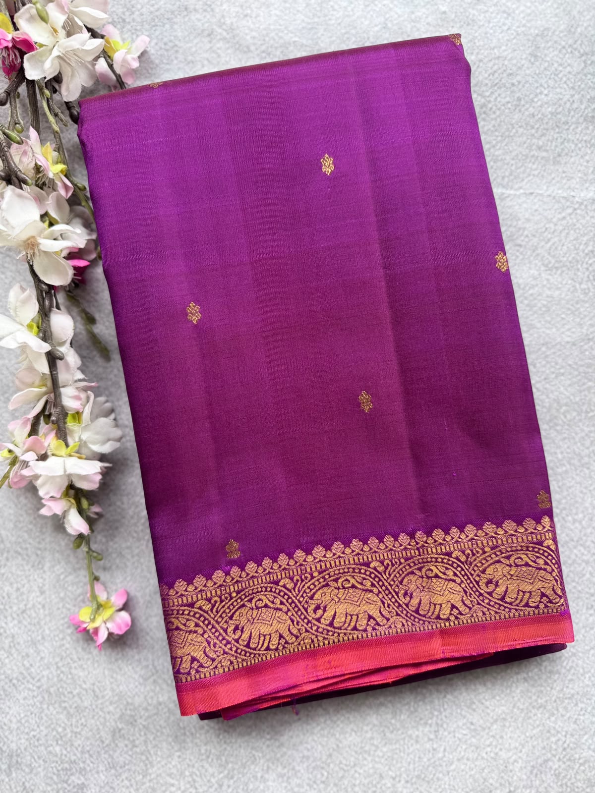 Purple Pure Kanchi Silk Saree 109