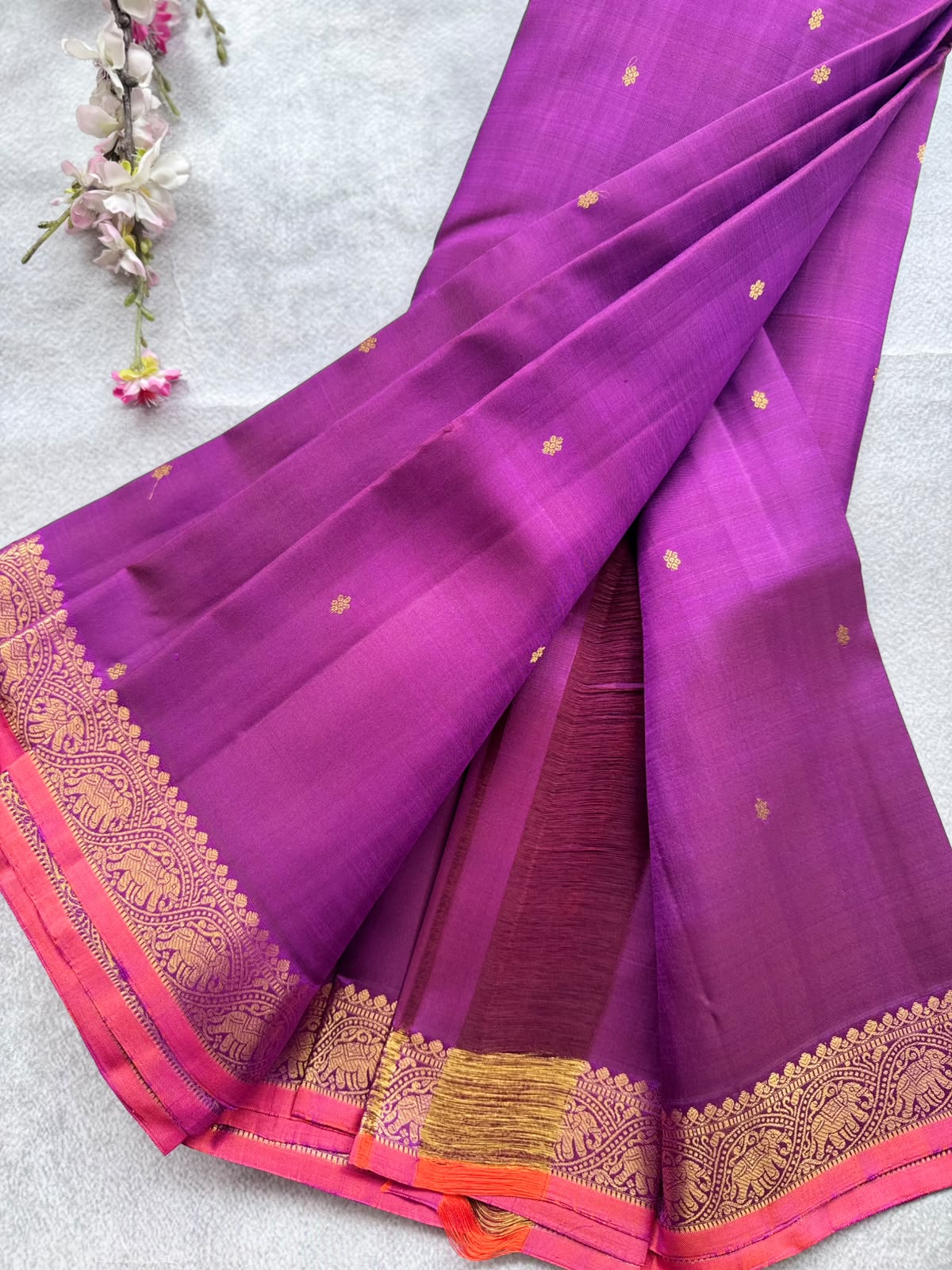 Purple Pure Kanchi Silk Saree 109
