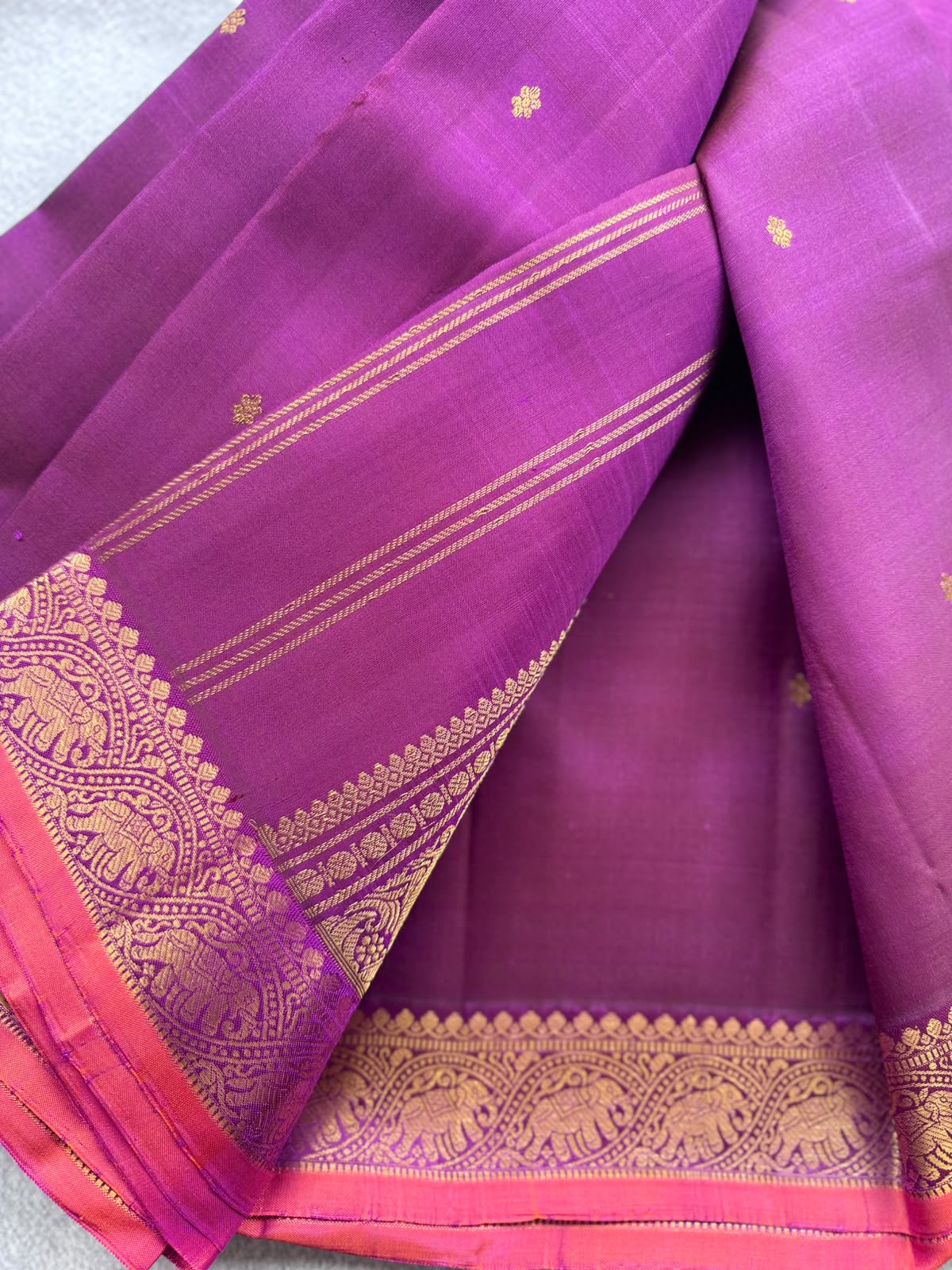 Purple Pure Kanchi Silk Saree 109
