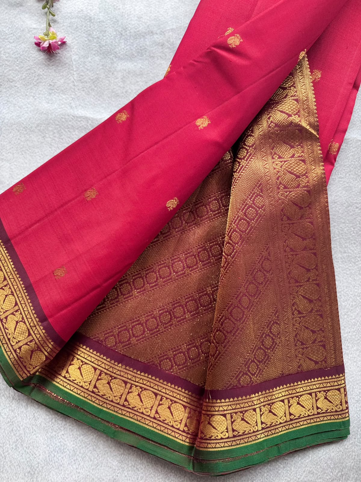 Red Pure Kanchi Silk Saree 109
