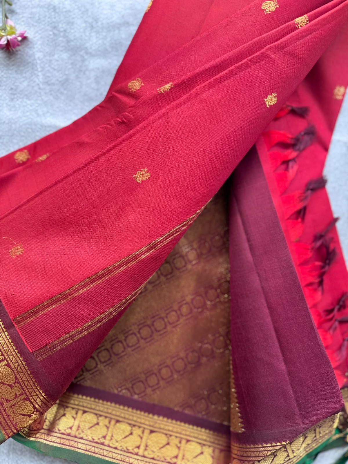 Red Pure Kanchi Silk Saree 109