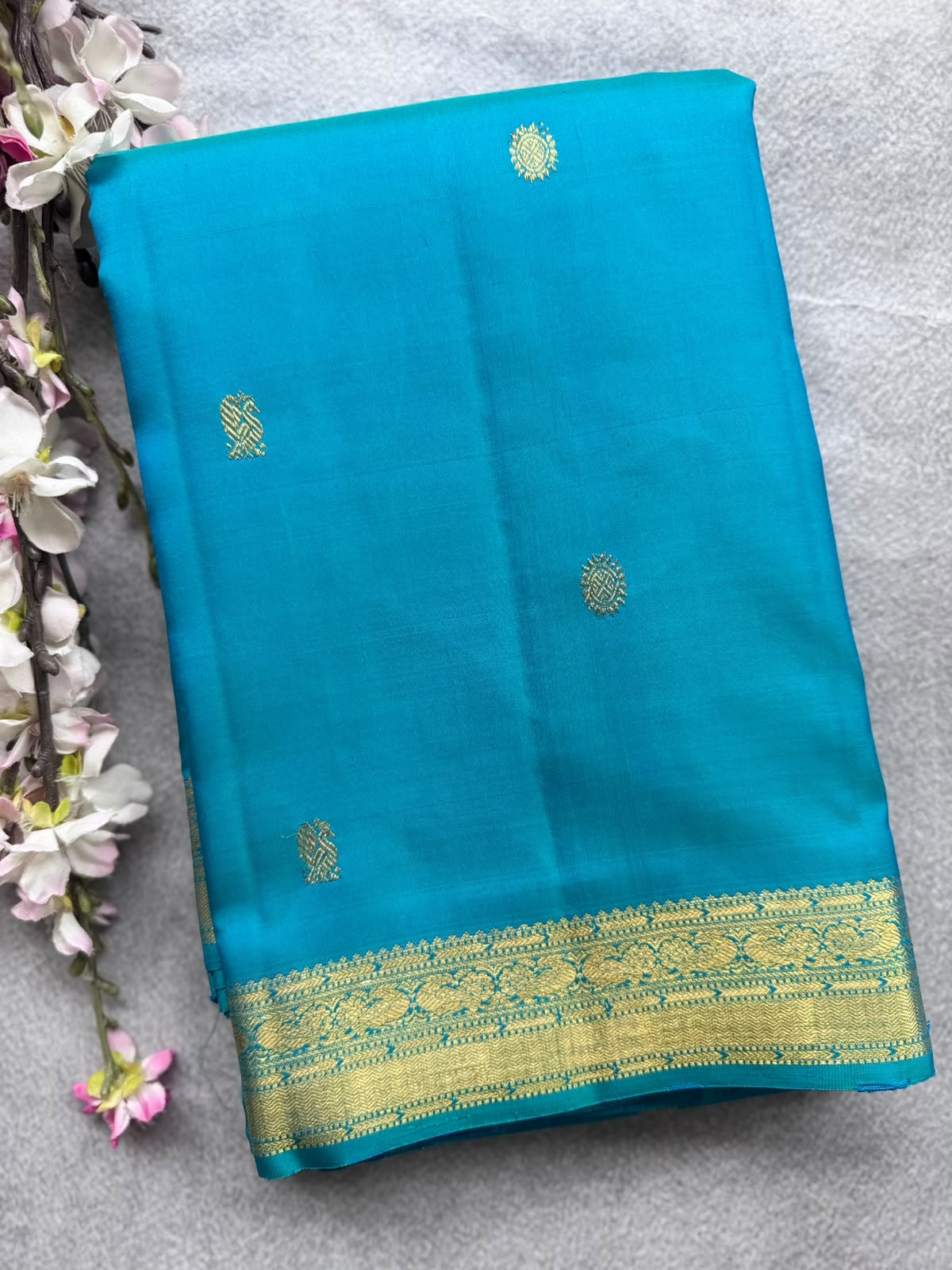 Blue Pure Kanchi Silk Saree 109