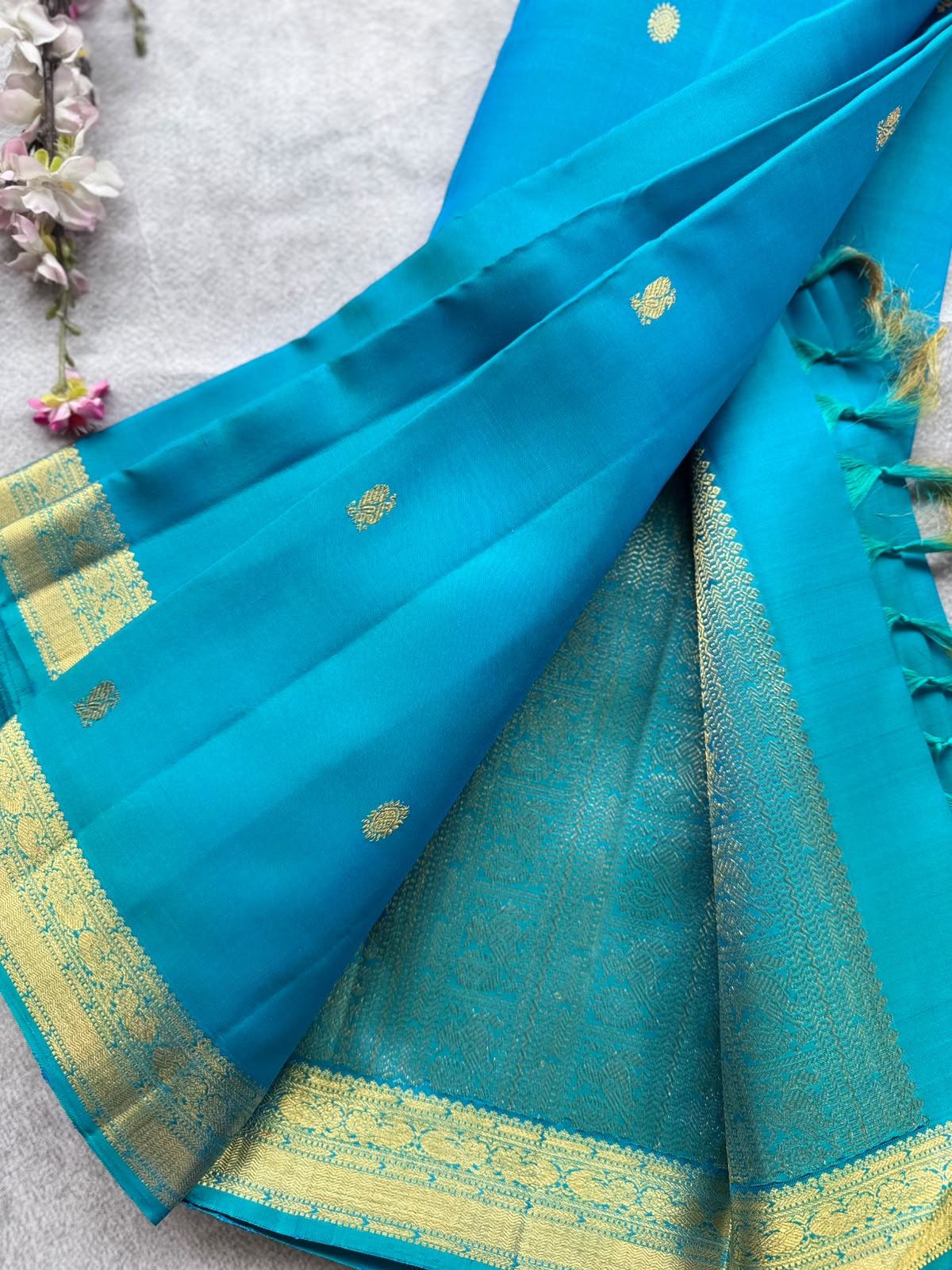 Blue Pure Kanchi Silk Saree 109