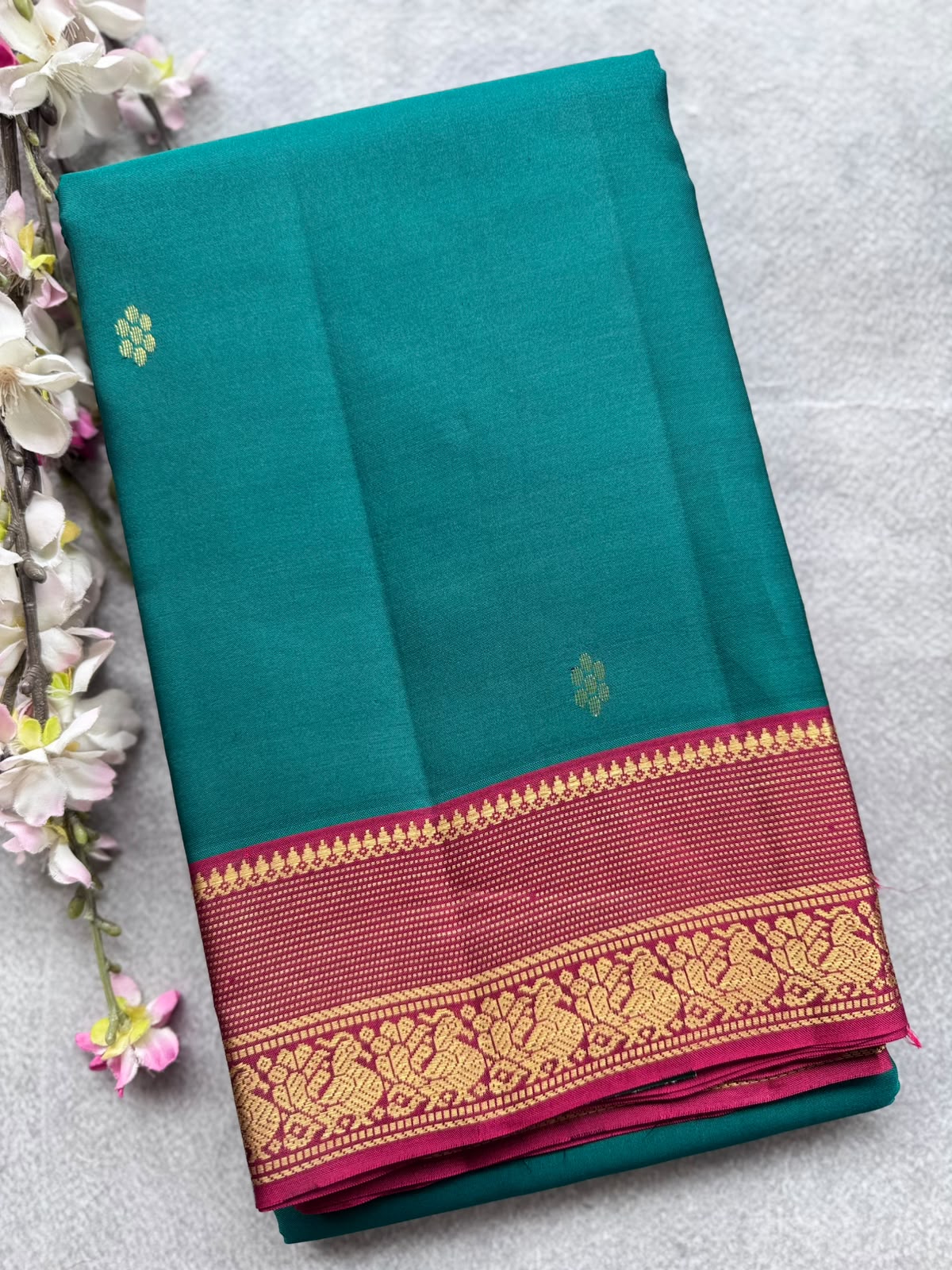 Green Pure Kanchi Silk Saree 109