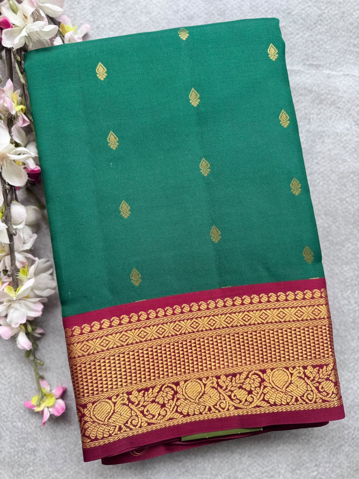 Green Pure Kanchi Silk Saree 109