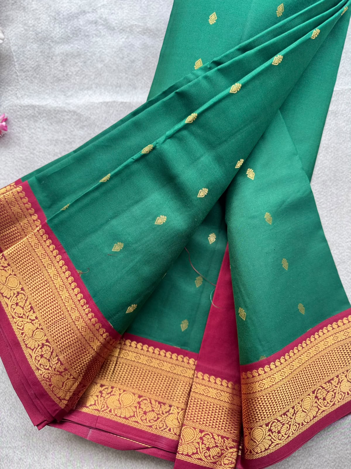 Green Pure Kanchi Silk Saree 109